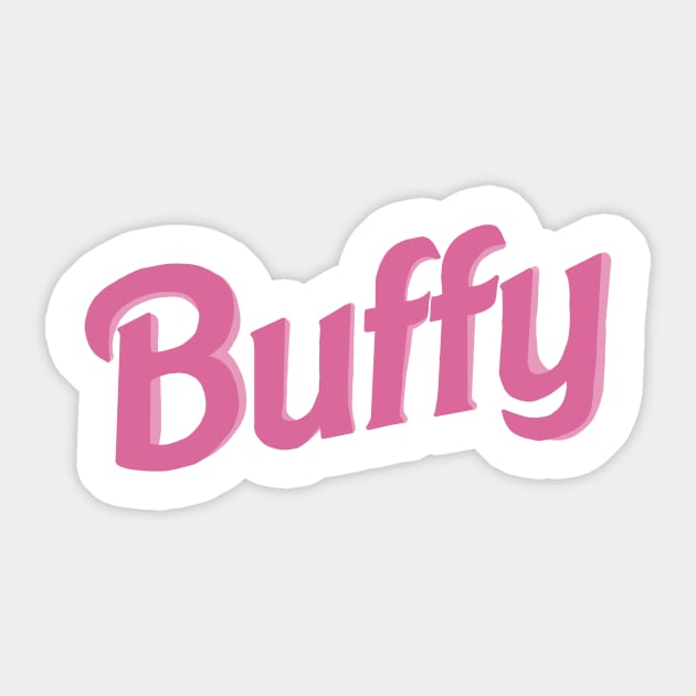 Buffy as Barbie Sticker by HMUarts